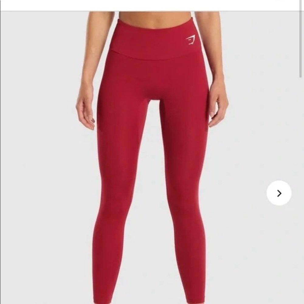 Gymshark training leggings - maroon red - size medium